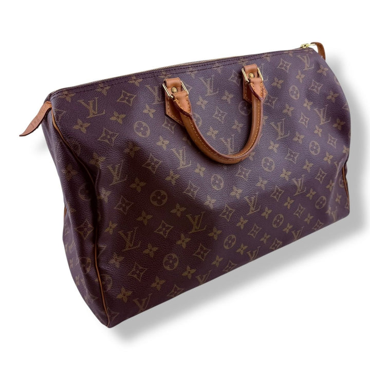 Louis Vuitton Vintage Brown Monogram Speedy 40 Handbag - Lux Central