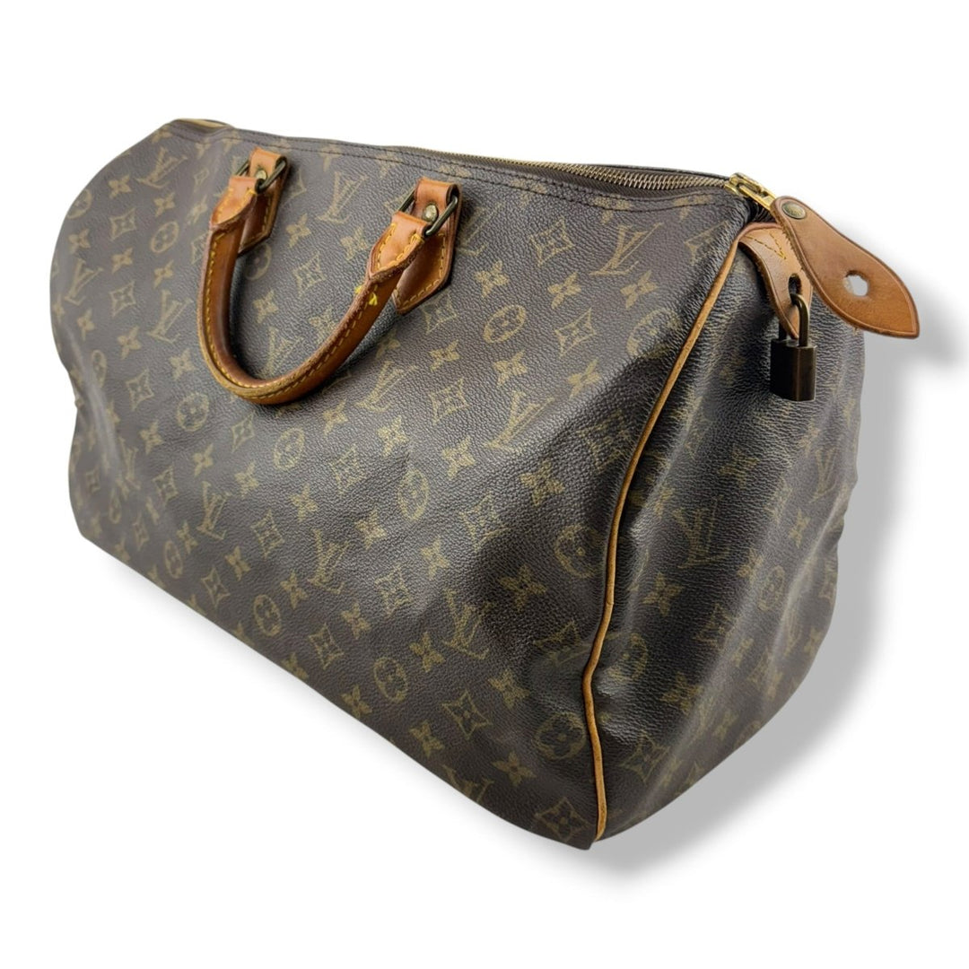 Louis Vuitton Vintage Brown Monogram Speedy 40 Handbag - Lux Central