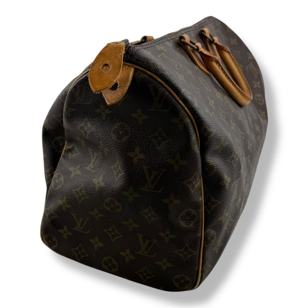 Louis Vuitton Vintage Brown Monogram Speedy 40 Handbag - Lux Central