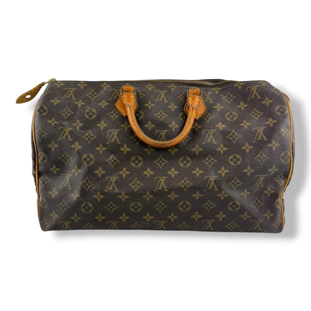 Louis Vuitton Vintage Brown Monogram Speedy 40 Handbag - Lux Central