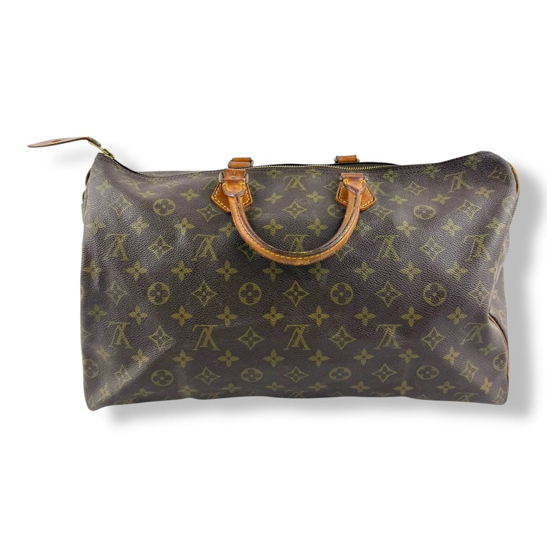 Louis Vuitton Vintage Brown Monogram Speedy 40 Handbag - Lux Central