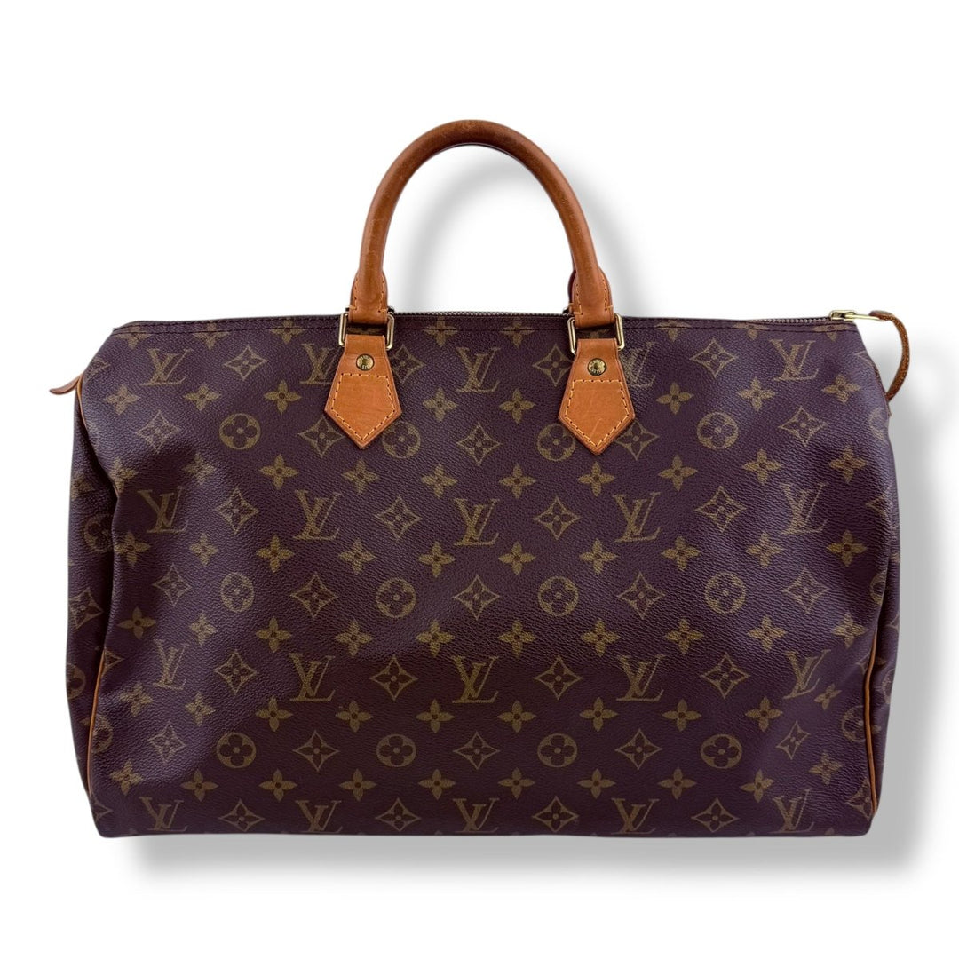 Louis Vuitton Vintage Brown Monogram Speedy 40 Handbag - Lux Central