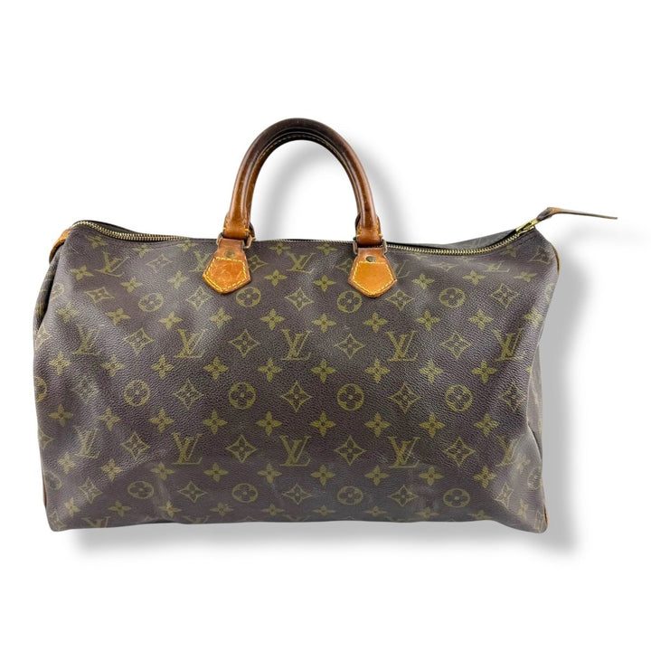 Louis Vuitton Vintage Brown Monogram Speedy 40 Handbag - Lux Central