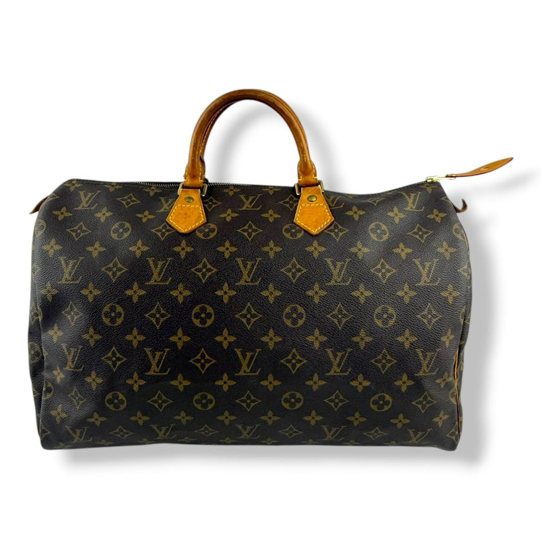 Louis Vuitton Vintage Brown Monogram Speedy 40 Handbag - Lux Central