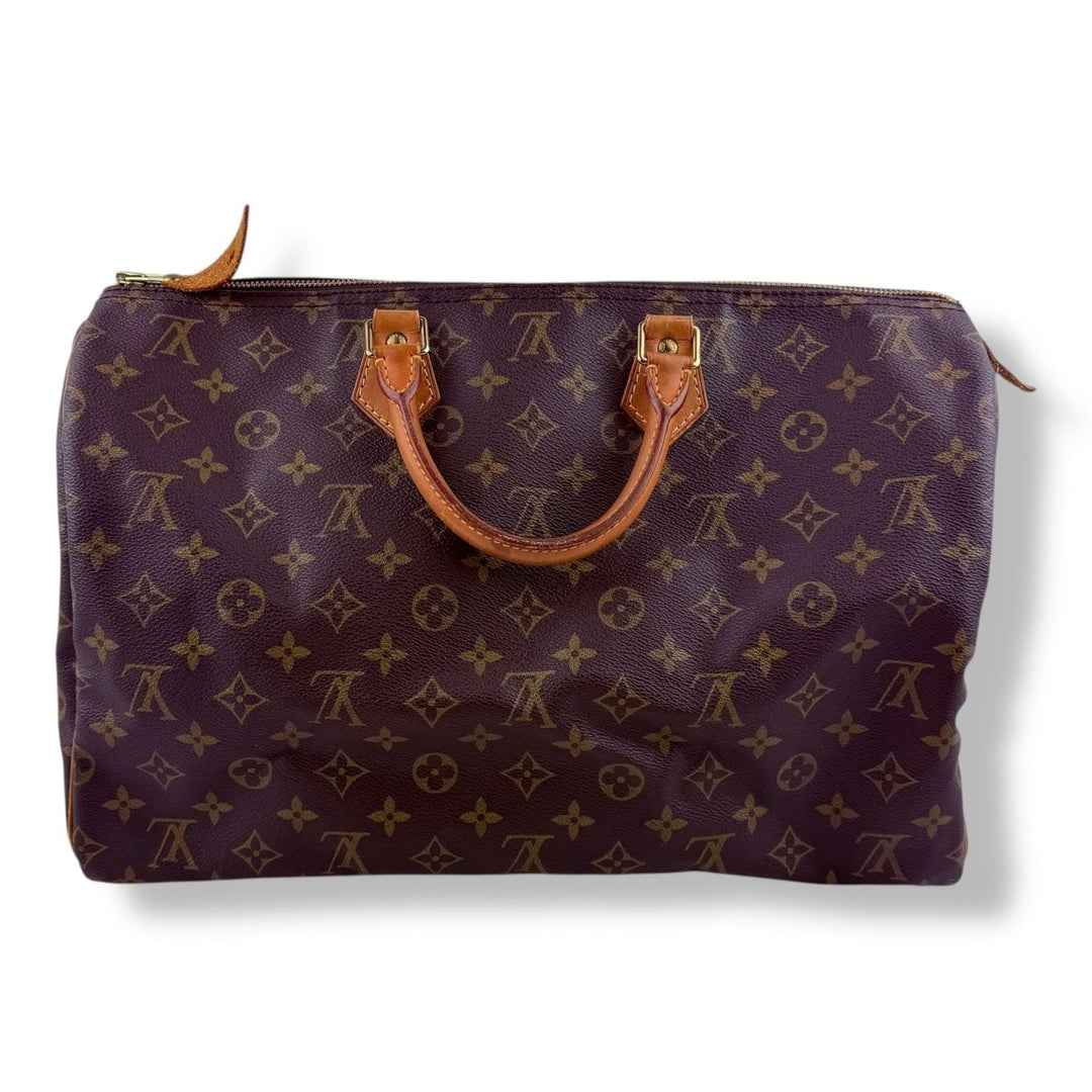 Louis Vuitton Vintage Brown Monogram Speedy 40 Handbag - Lux Central