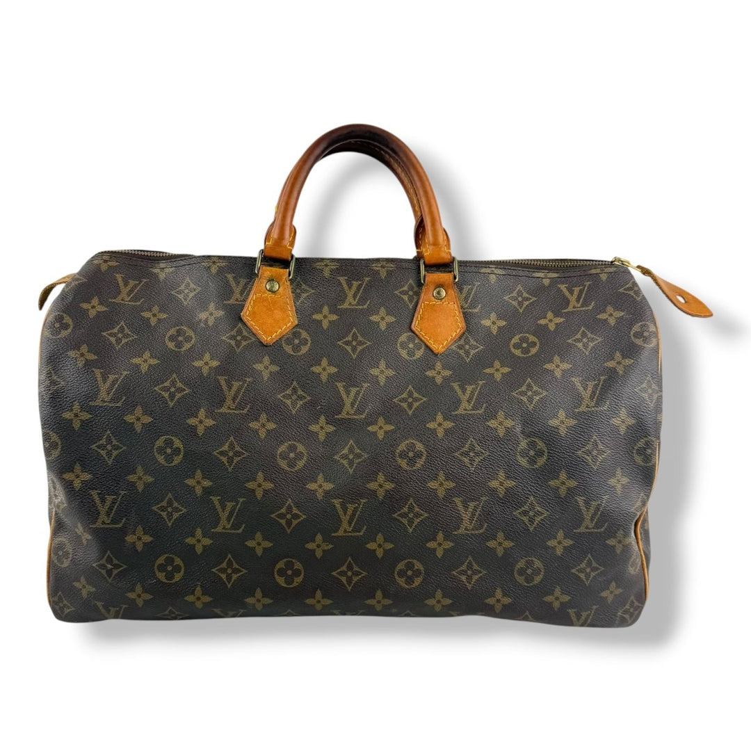 Louis Vuitton Vintage Brown Monogram Speedy 40 Handbag - Lux Central