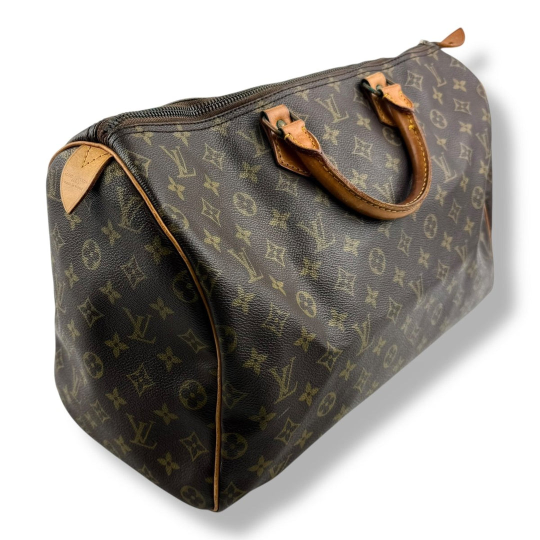Louis Vuitton Vintage Brown Monogram Speedy 40 Handbag - Lux Central