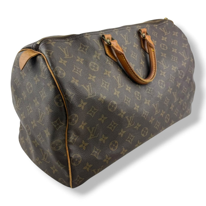 Louis Vuitton Vintage Brown Monogram Speedy 40 Handbag - Lux Central