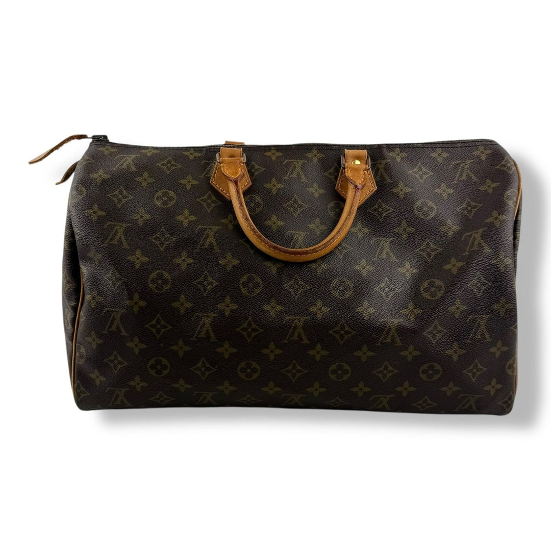 Louis Vuitton Vintage Brown Monogram Speedy 40 Handbag - Lux Central