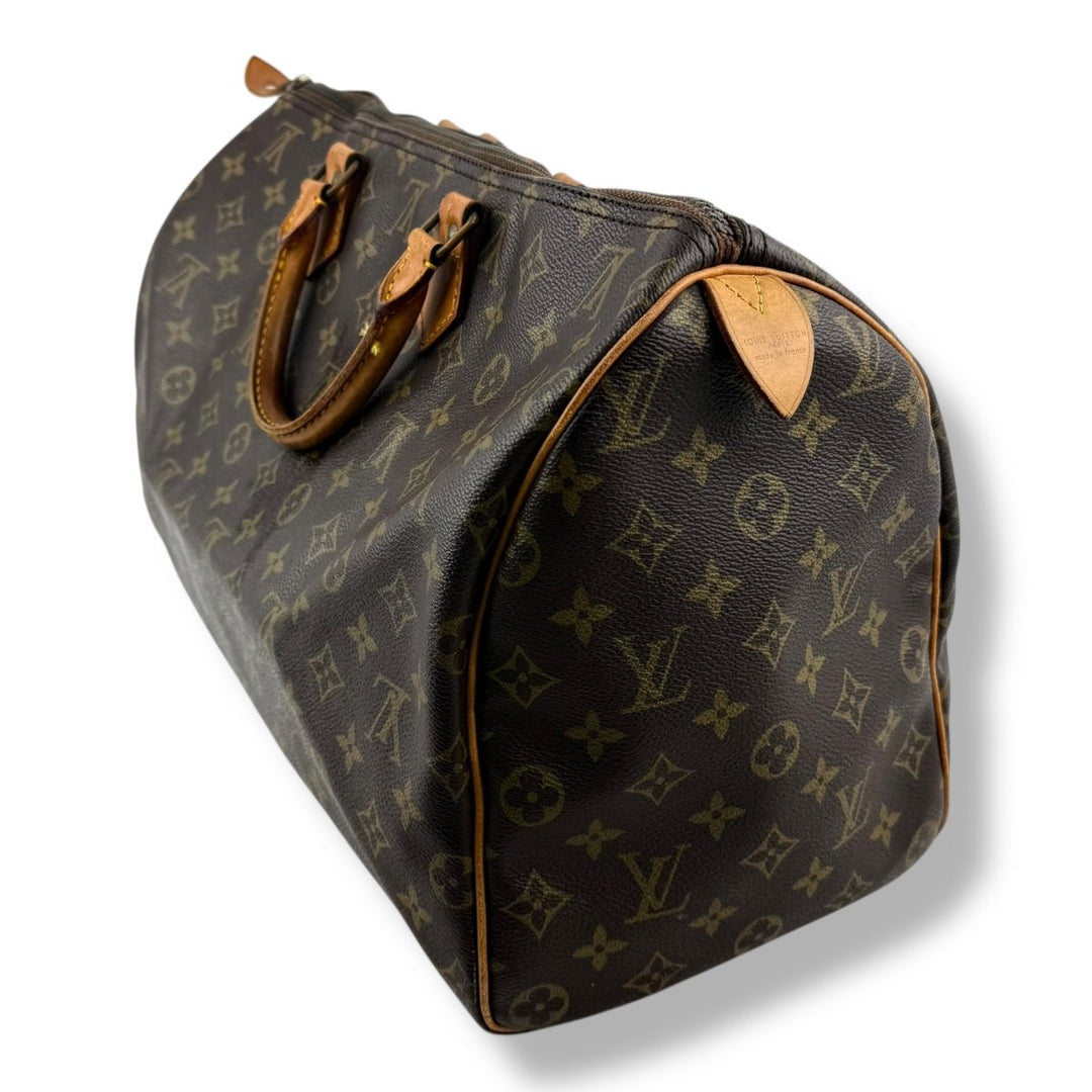 Louis Vuitton Vintage Brown Monogram Speedy 40 Handbag - Lux Central