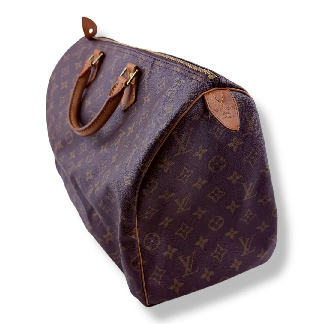 Louis Vuitton Vintage Brown Monogram Speedy 40 Handbag - Lux Central