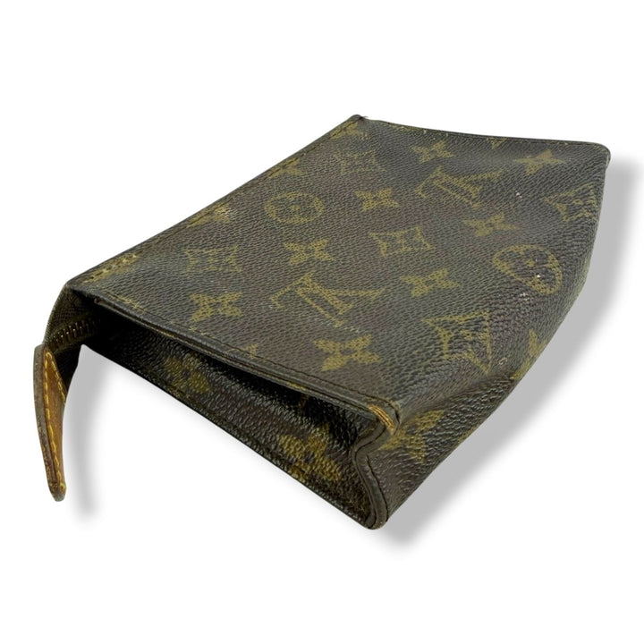 Louis Vuitton Vintage Brown Monogram Toiletry Pouch 15 Bag - Lux Central
