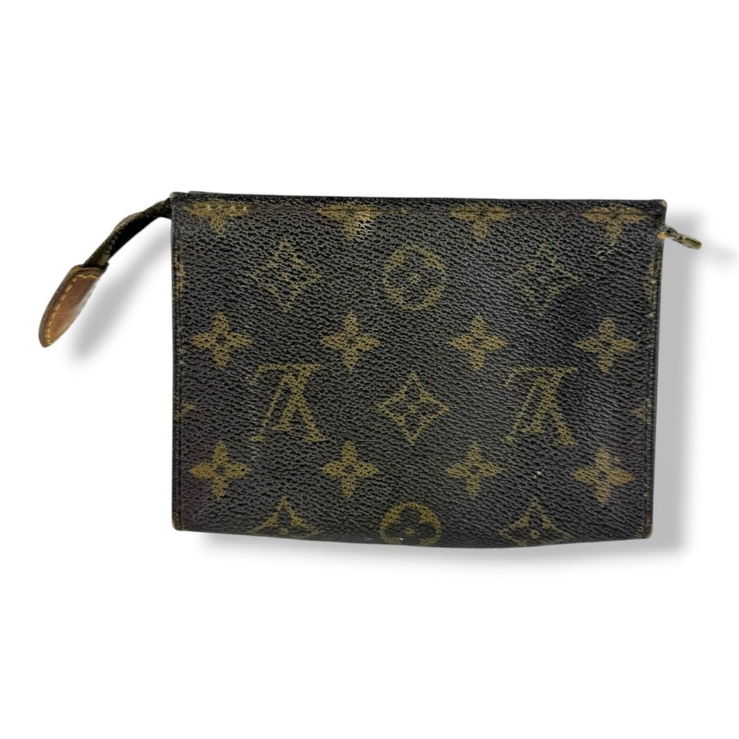 Louis Vuitton Vintage Brown Monogram Toiletry Pouch 15 Bag - Lux Central