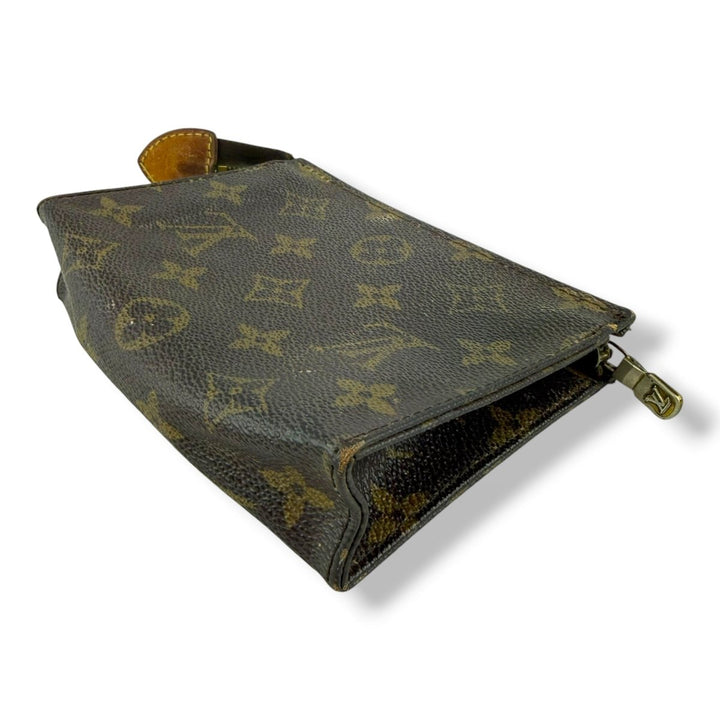 Louis Vuitton Vintage Brown Monogram Toiletry Pouch 15 Bag - Lux Central