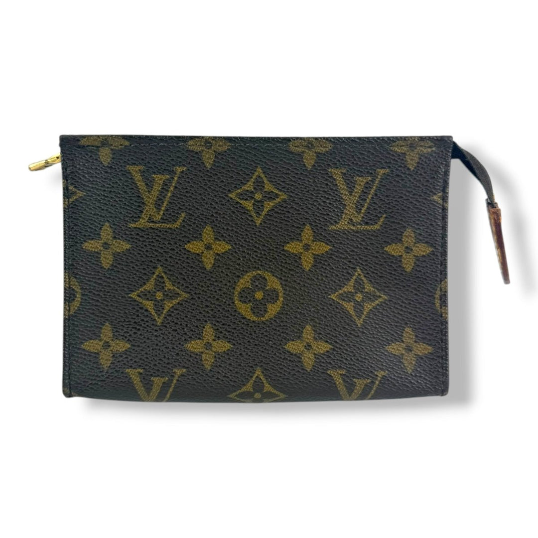 Louis Vuitton Vintage Brown Monogram Toiletry Pouch 15 Bag - Lux Central