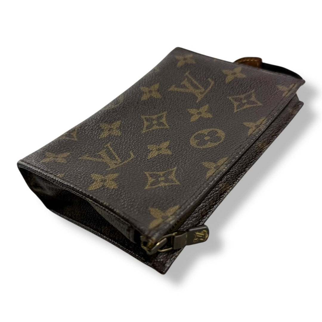 Louis Vuitton Vintage Brown Monogram Toiletry Pouch 15 Bag - Lux Central