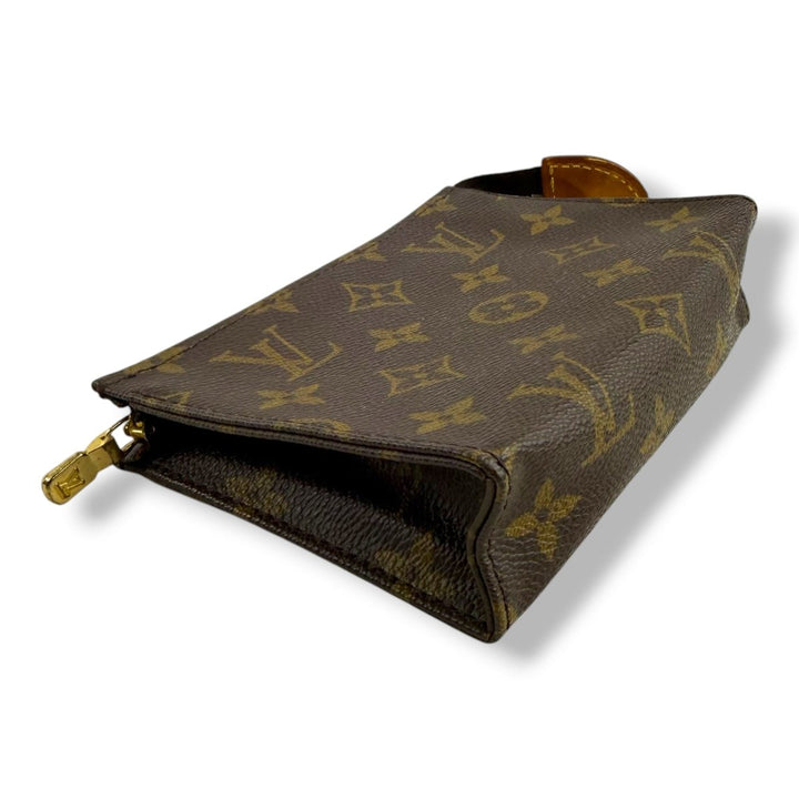 Louis Vuitton Vintage Brown Monogram Toiletry Pouch 15 Bag - Lux Central