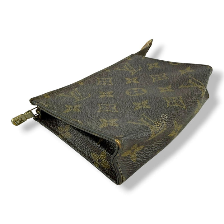 Louis Vuitton Vintage Brown Monogram Toiletry Pouch 15 Bag - Lux Central