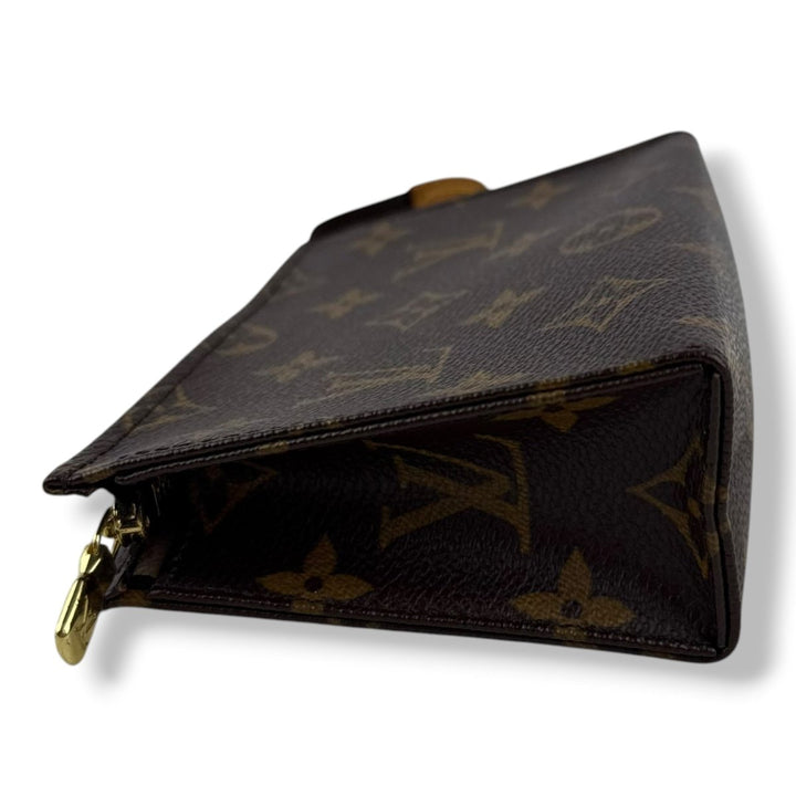 Louis Vuitton Vintage Brown Monogram Toiletry Pouch 15 Bag - Lux Central