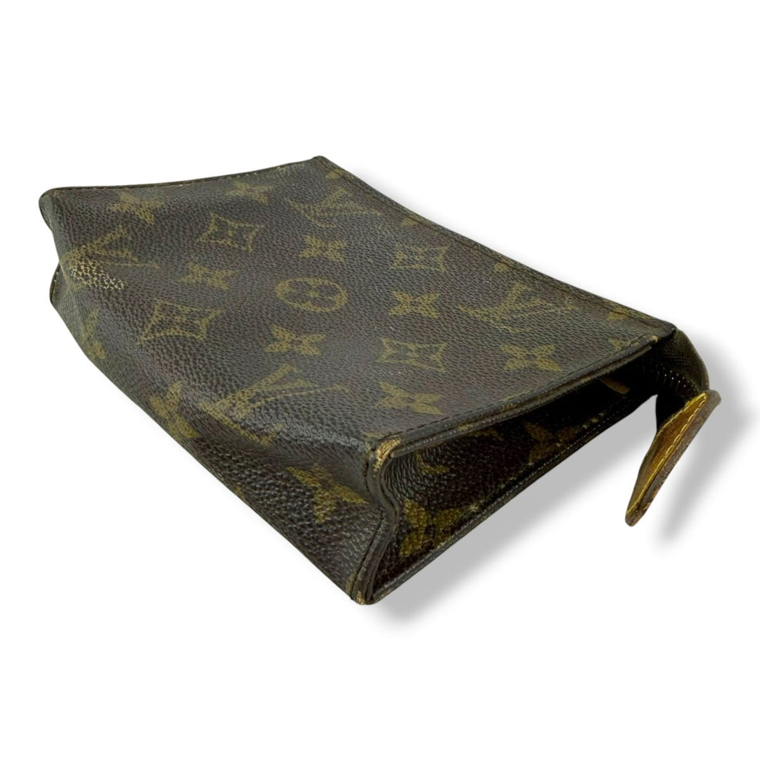 Louis Vuitton Vintage Brown Monogram Toiletry Pouch 15 Bag - Lux Central