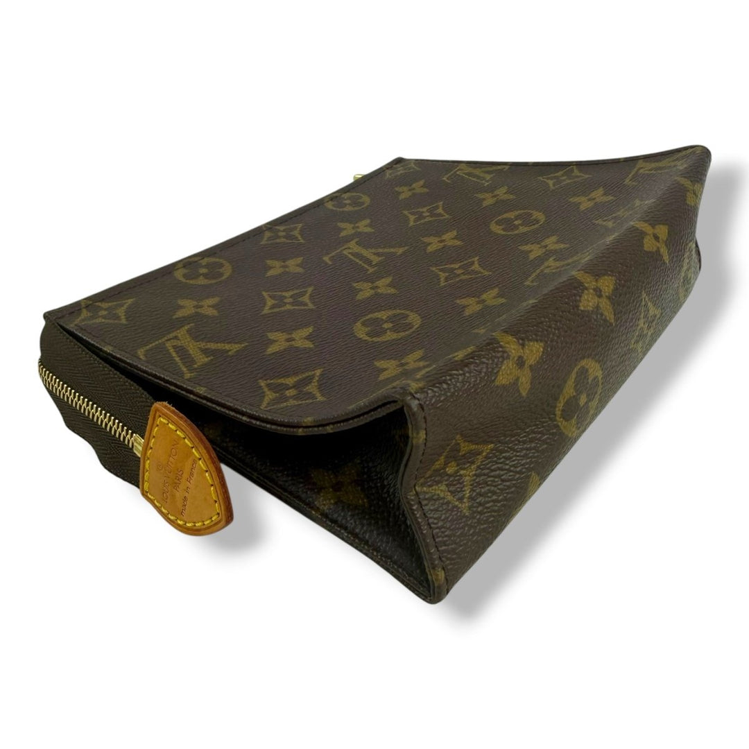 Louis Vuitton Vintage Brown Monogram Toiletry Pouch 19 Bag - Lux Central
