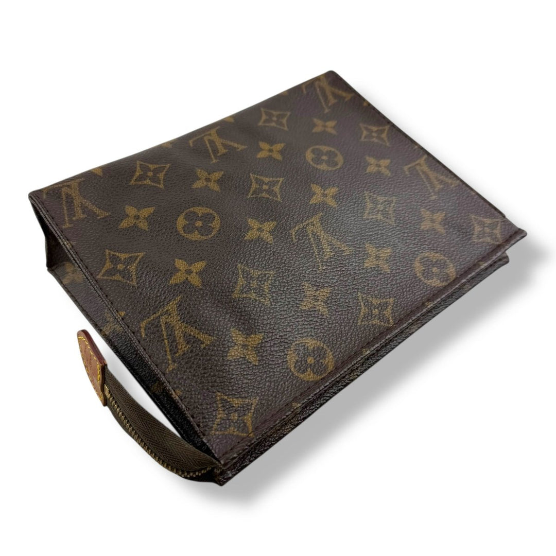 Louis Vuitton Vintage Brown Monogram Toiletry Pouch 19 Bag - Lux Central