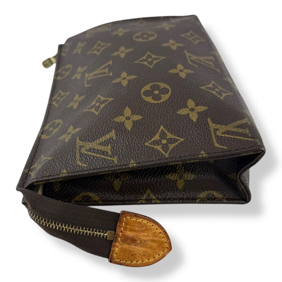 Louis Vuitton Vintage Brown Monogram Toiletry Pouch 19 Bag - Lux Central