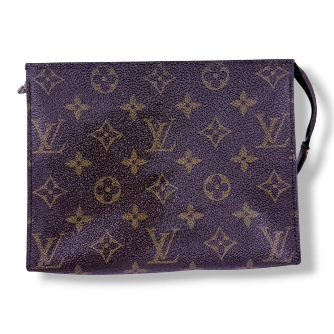 Louis Vuitton Vintage Brown Monogram Toiletry Pouch 19 Bag - Lux Central