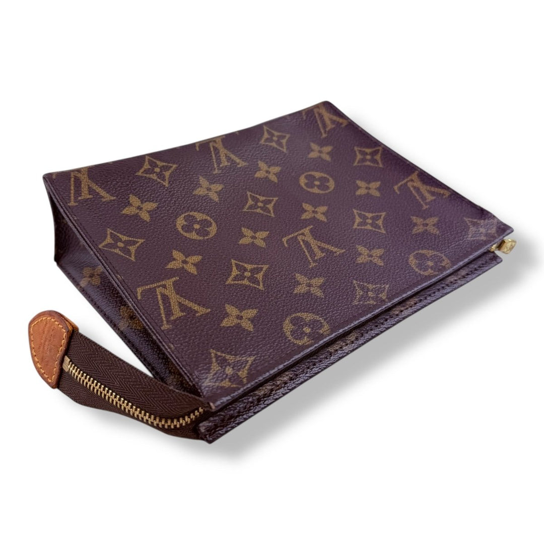Louis Vuitton Vintage Brown Monogram Toiletry Pouch 19 Bag - Lux Central