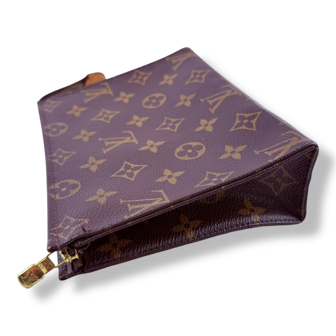 Louis Vuitton Vintage Brown Monogram Toiletry Pouch 19 Bag - Lux Central