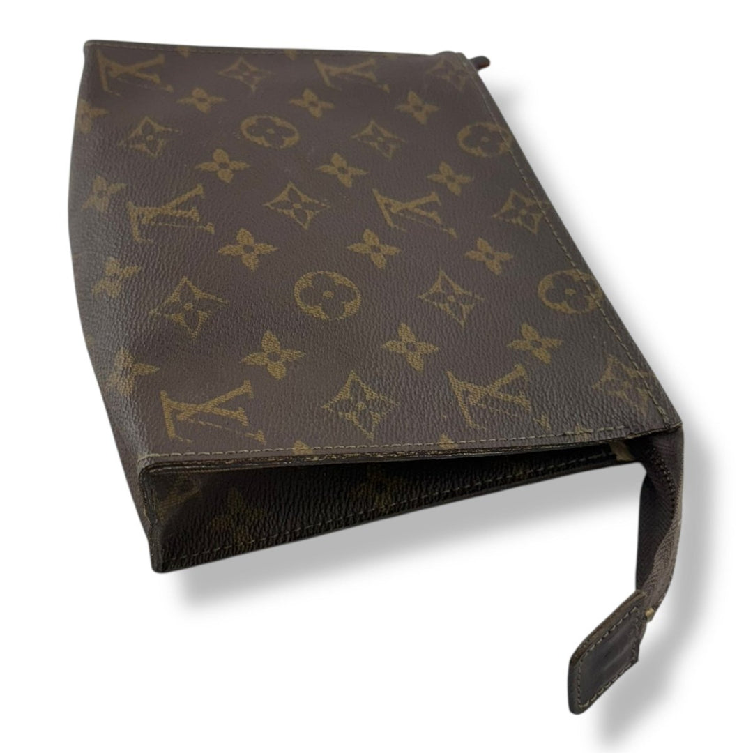 Louis Vuitton Vintage Brown Monogram Toiletry Pouch 19 Bag - Lux Central