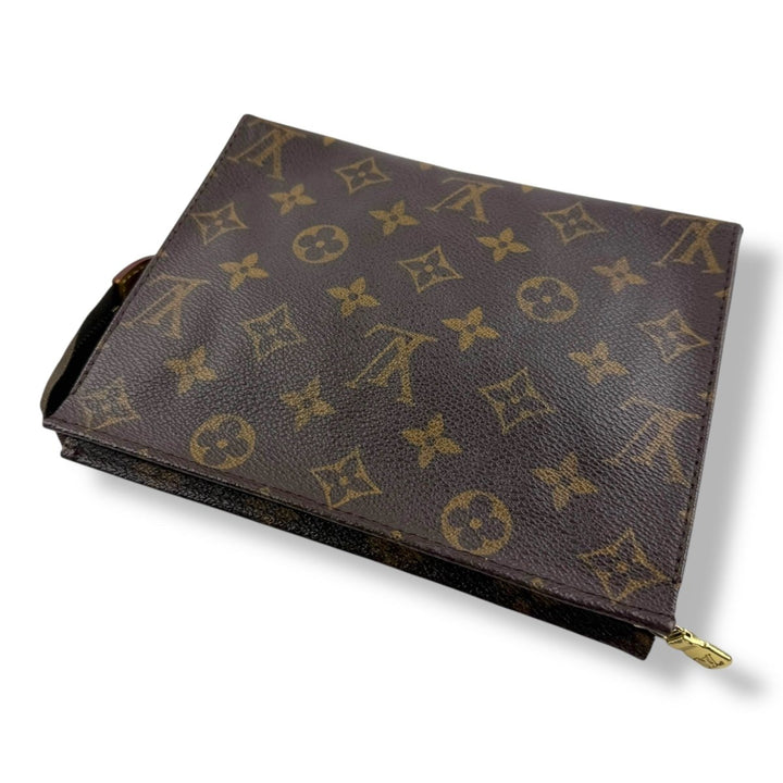 Louis Vuitton Vintage Brown Monogram Toiletry Pouch 19 Bag - Lux Central