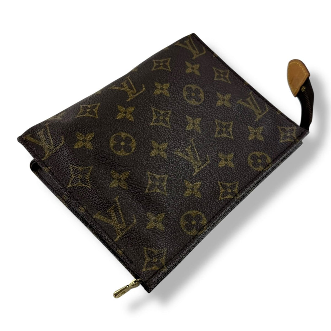 Louis Vuitton Vintage Brown Monogram Toiletry Pouch 19 Bag - Lux Central
