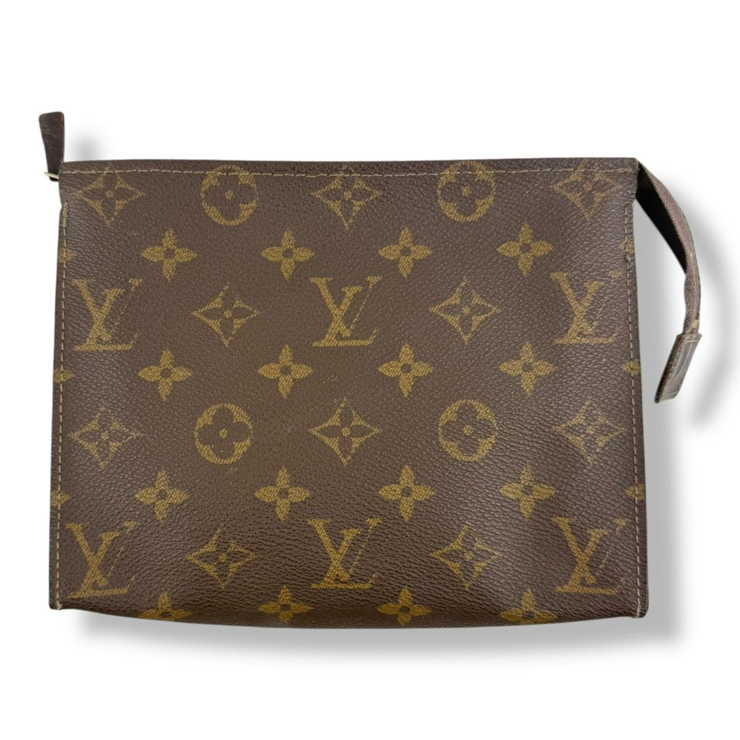 Louis Vuitton Vintage Brown Monogram Toiletry Pouch 19 Bag - Lux Central