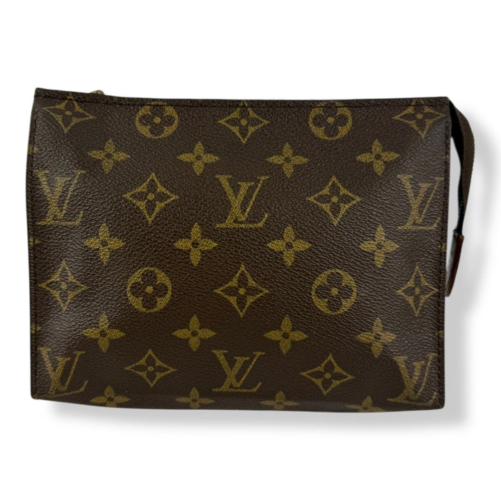 Louis Vuitton Vintage Brown Monogram Toiletry Pouch 19 Bag - Lux Central