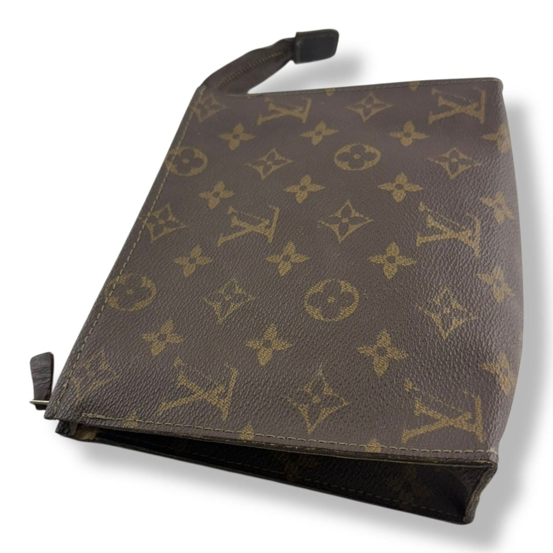Louis Vuitton Vintage Brown Monogram Toiletry Pouch 19 Bag - Lux Central