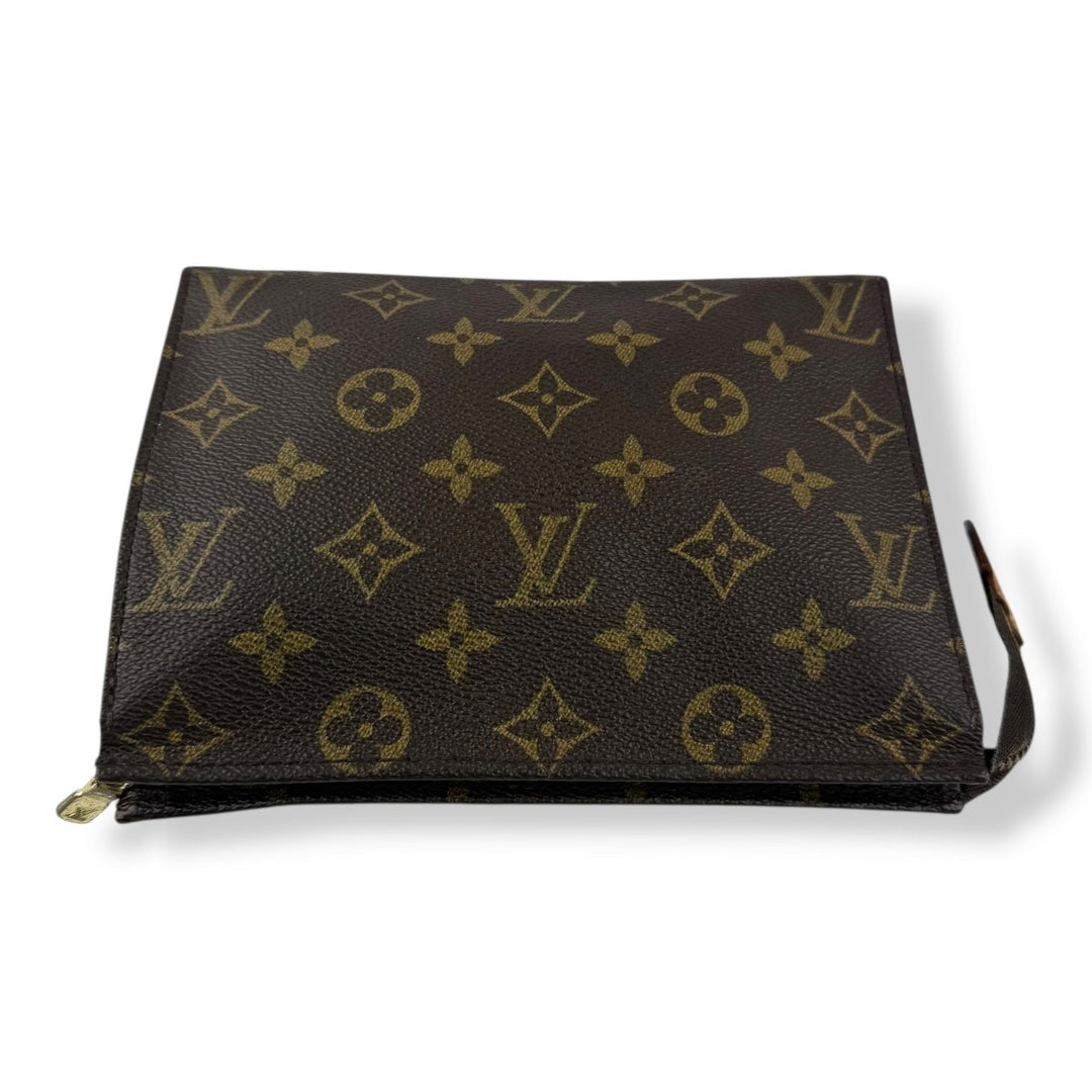 Louis Vuitton Vintage Brown Monogram Toiletry Pouch 19 Bag - Lux Central
