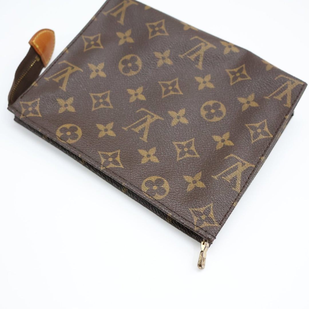 Louis Vuitton Vintage Brown Monogram Toiletry Pouch 19 Bag - Lux Central