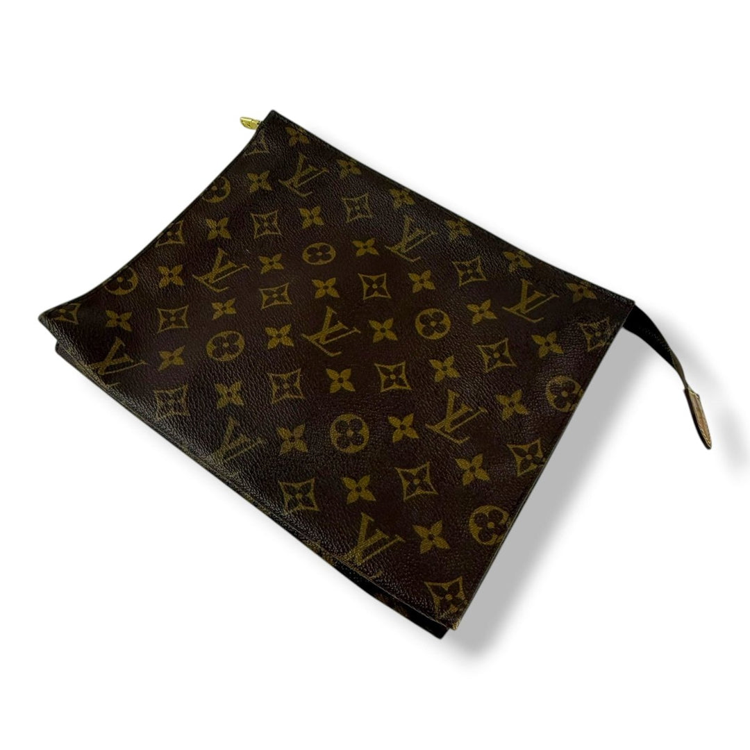 Louis Vuitton Vintage Brown Monogram Toiletry Pouch 26 Bag - Lux Central