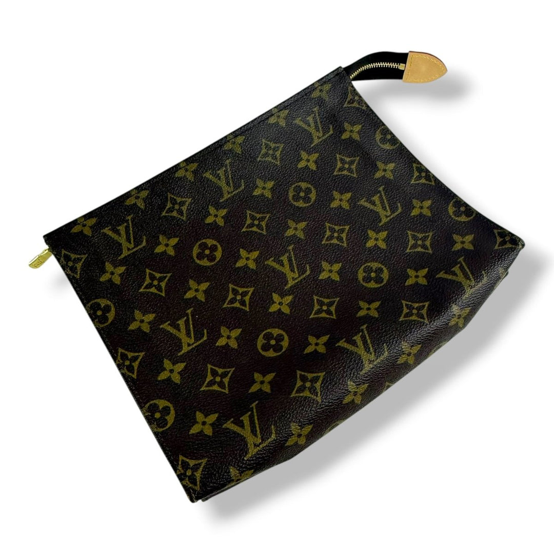 Louis Vuitton Vintage Brown Monogram Toiletry Pouch 26 Bag - Lux Central