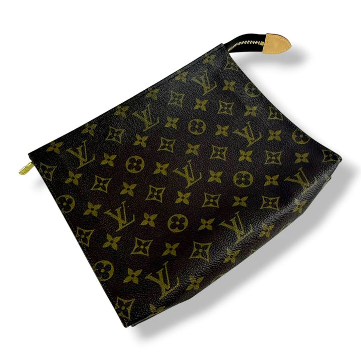 Louis Vuitton Vintage Brown Monogram Toiletry Pouch 26 Bag - Lux Central