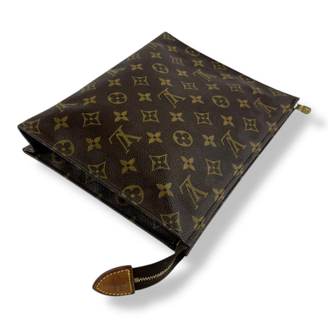Louis Vuitton Vintage Brown Monogram Toiletry Pouch 26 Bag - Lux Central