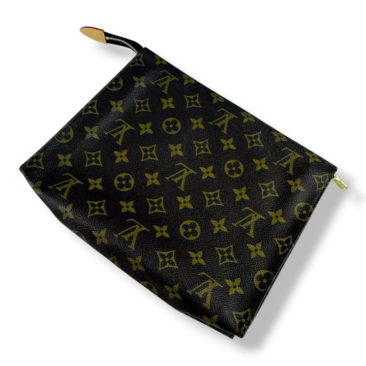Louis Vuitton Vintage Brown Monogram Toiletry Pouch 26 Bag - Lux Central