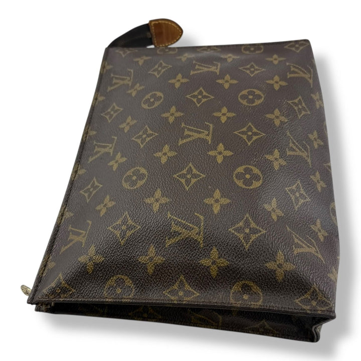 Louis Vuitton Vintage Brown Monogram Toiletry Pouch 26 Bag - Lux Central