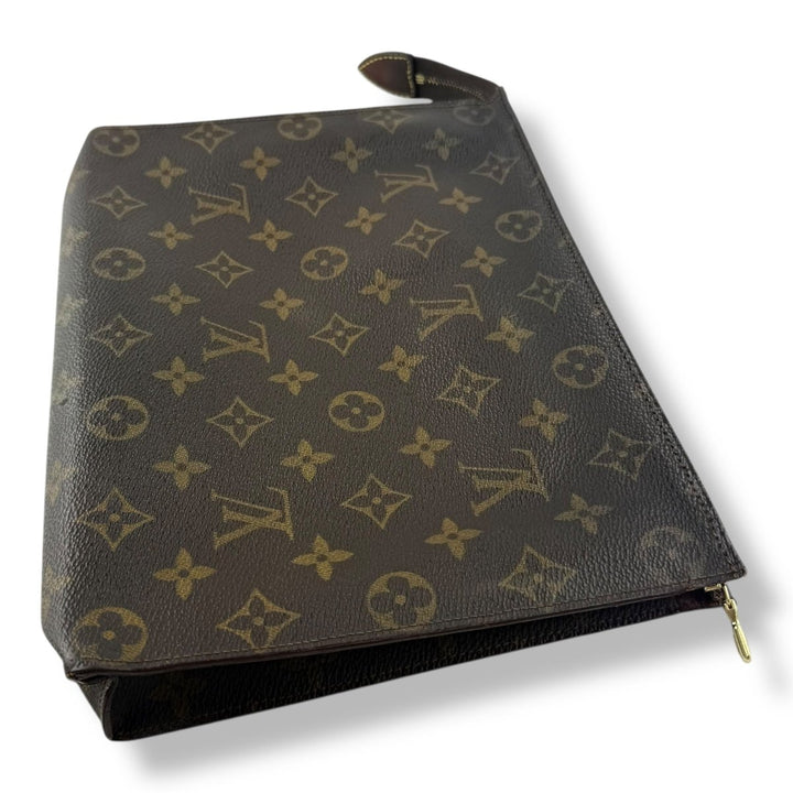 Louis Vuitton Vintage Brown Monogram Toiletry Pouch 26 Bag - Lux Central