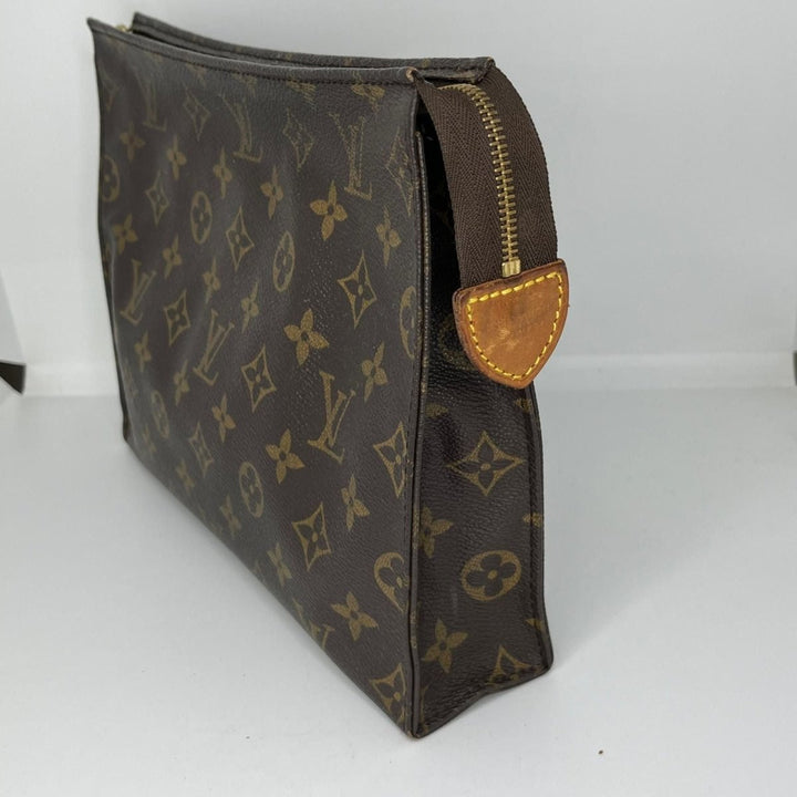 Louis Vuitton Vintage Brown Monogram Toiletry Pouch 26 Bag - Lux Central