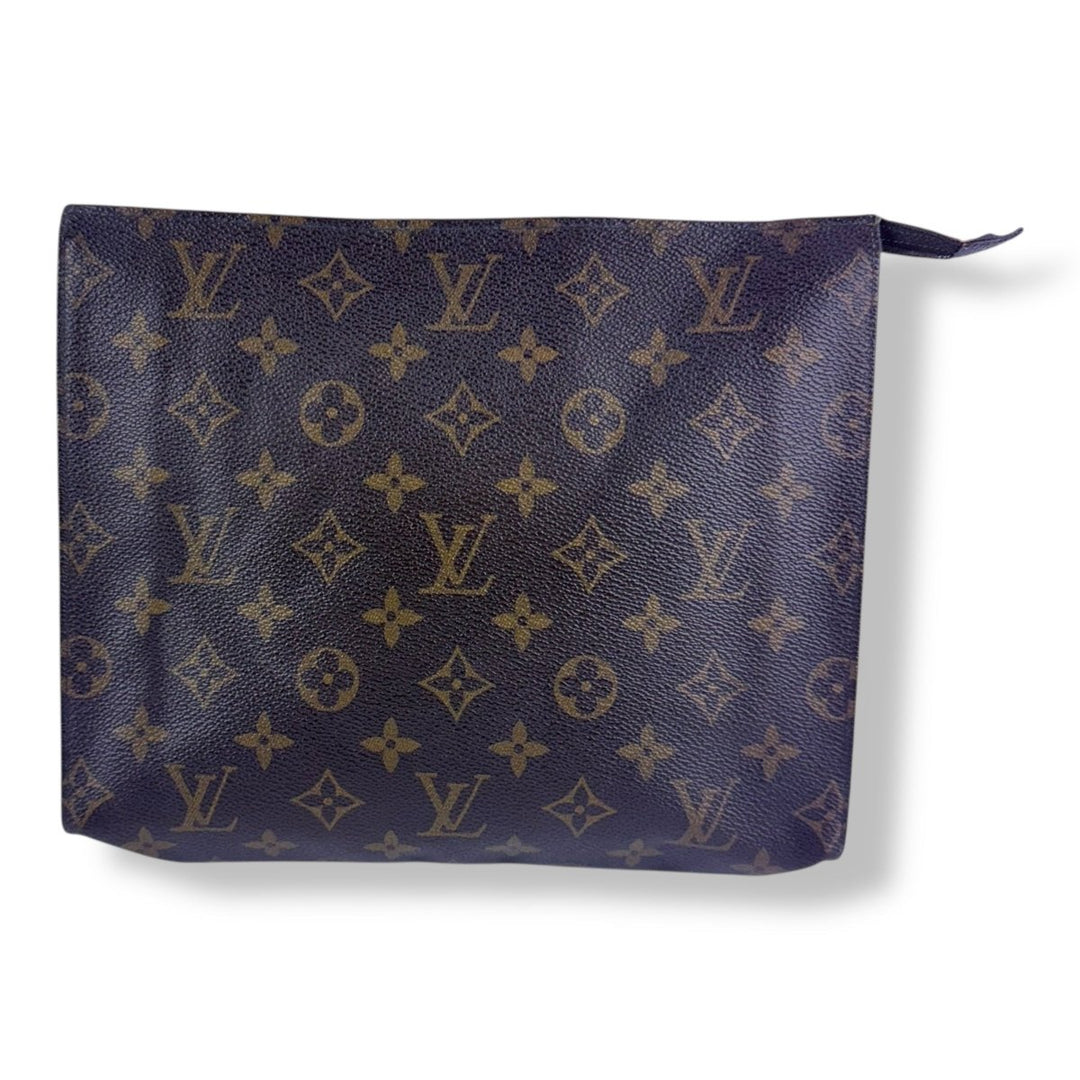 Louis Vuitton Vintage Brown Monogram Toiletry Pouch 26 Bag - Lux Central
