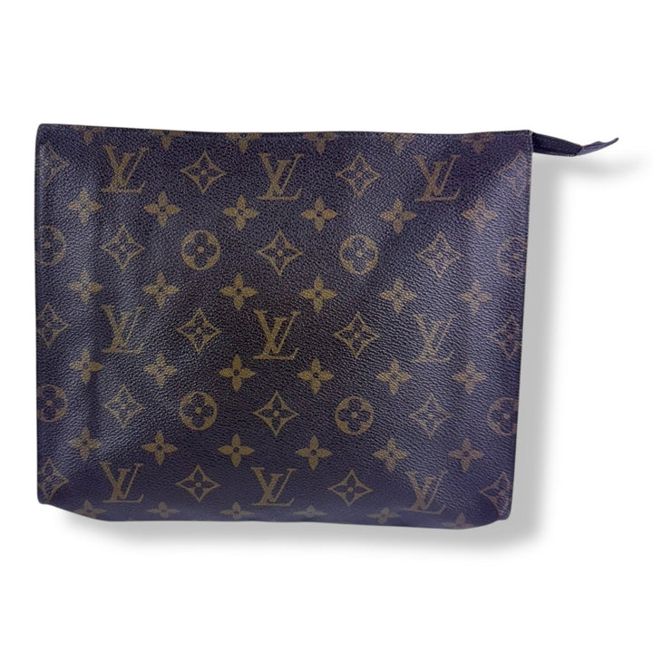 Louis Vuitton Vintage Brown Monogram Toiletry Pouch 26 Bag - Lux Central