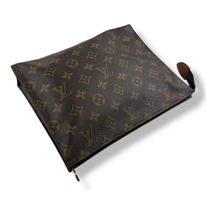 Louis Vuitton Vintage Brown Monogram Toiletry Pouch 26 Bag - Lux Central