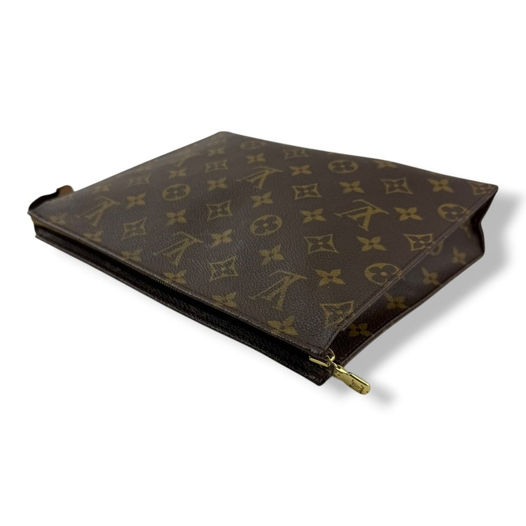 Louis Vuitton Vintage Brown Monogram Toiletry Pouch 26 Bag - Lux Central